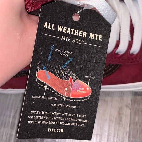 Vans sk8 hi all weather mte red brown shoe sneaker - Picture 6 of 8